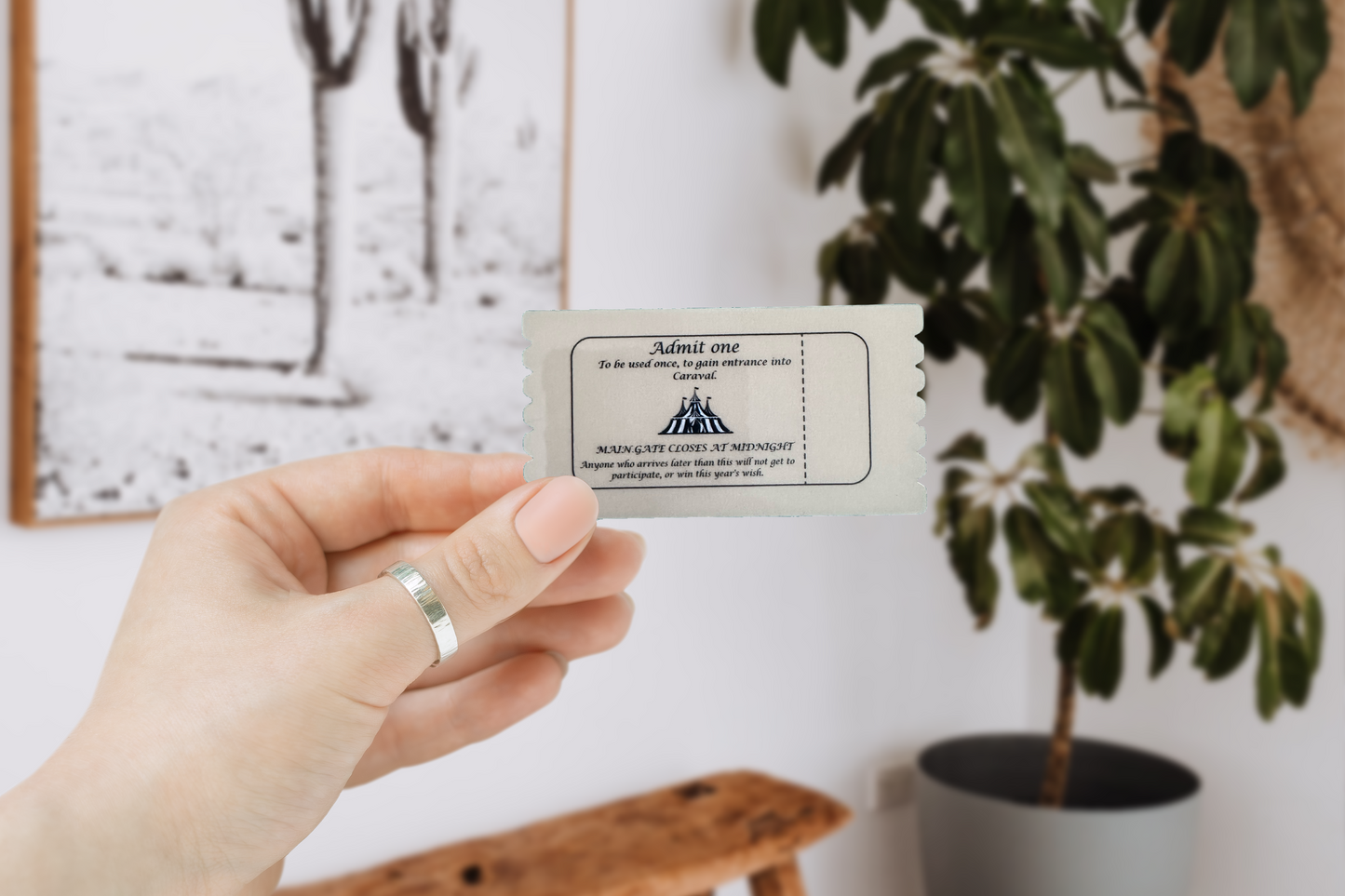 Caraval Ticket Sticker