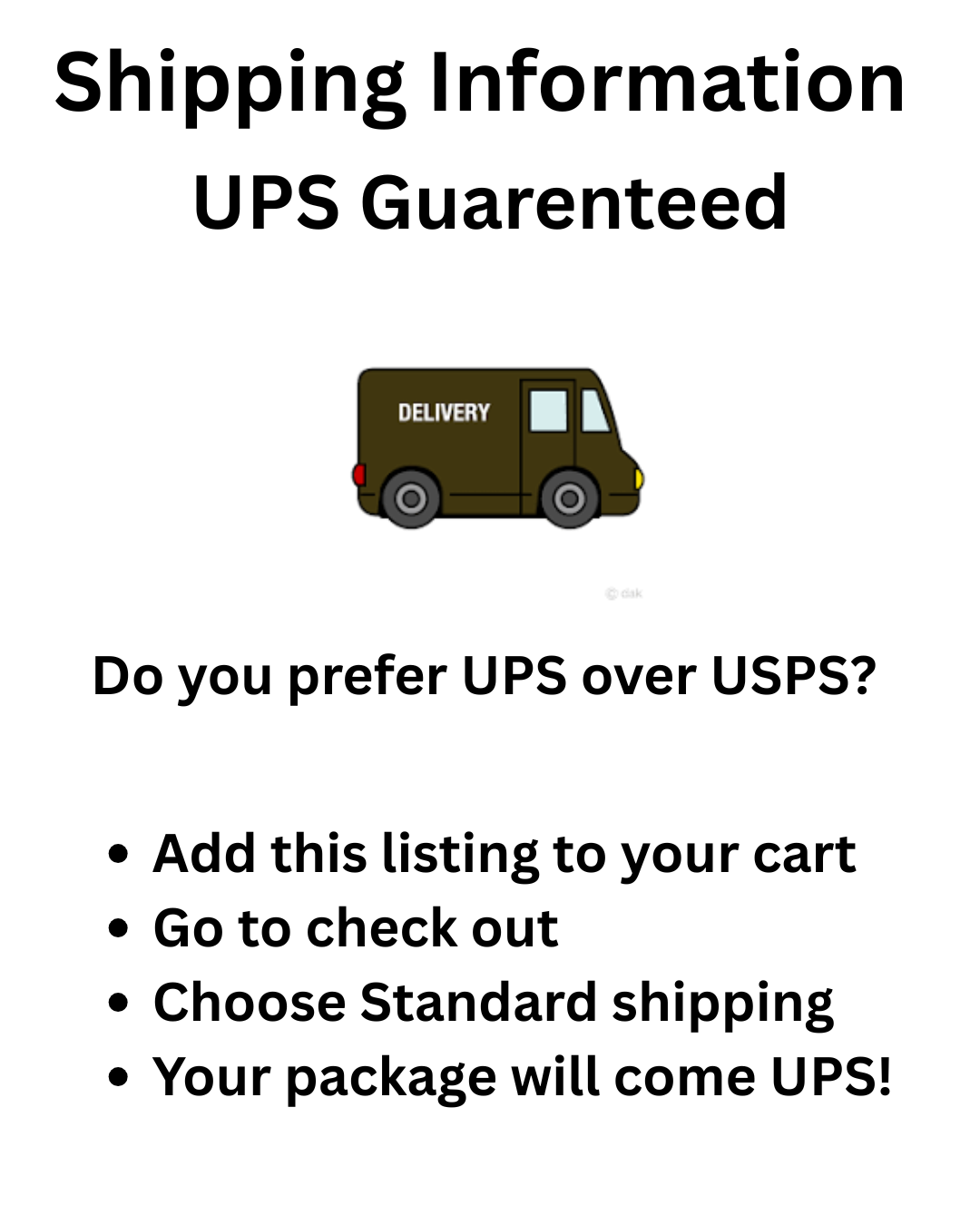 Shipping Upgrade: UPS Guarenteed