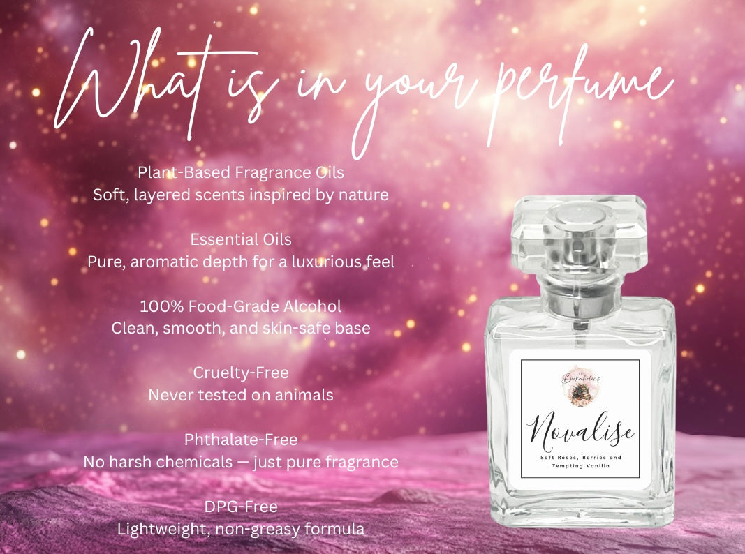 Novalise Perfume – Rose Petal Gelato, Dark Berries & Midnight Vanilla | Romantic Floral Gourmand Fragrance