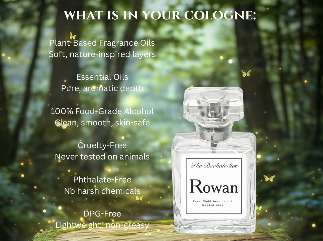 Rowan Perfume – Faeven Saga Inspired | Unisex Dusk Fragrance with Jasmine, Moss & Sage
