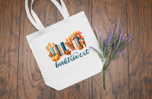 Fall Booktrovert Tote Bags