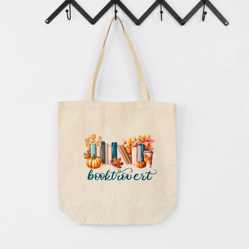 Fall Booktrovert Tote Bags