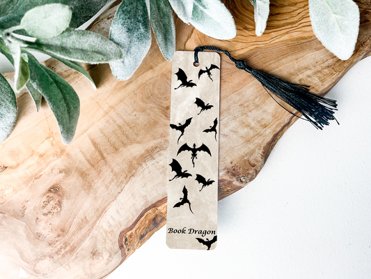 Book Dragon Metal Bookmark