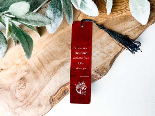 THOUSAND DEATHS: OFFICIALLY LICENSED A CROWN OF ROSES BOOKMARK